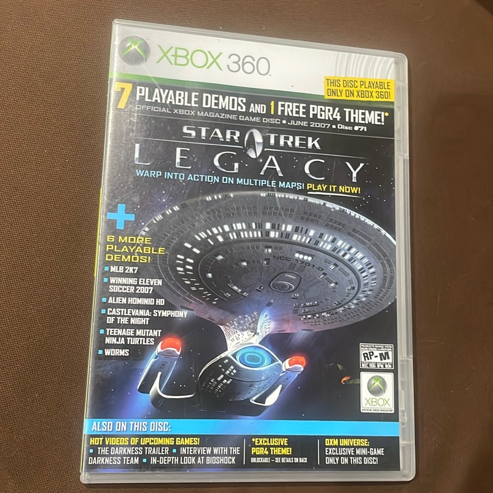 Xbox 360 Star Trek: Legacy - Rare June 2007 Release (Disc #71)